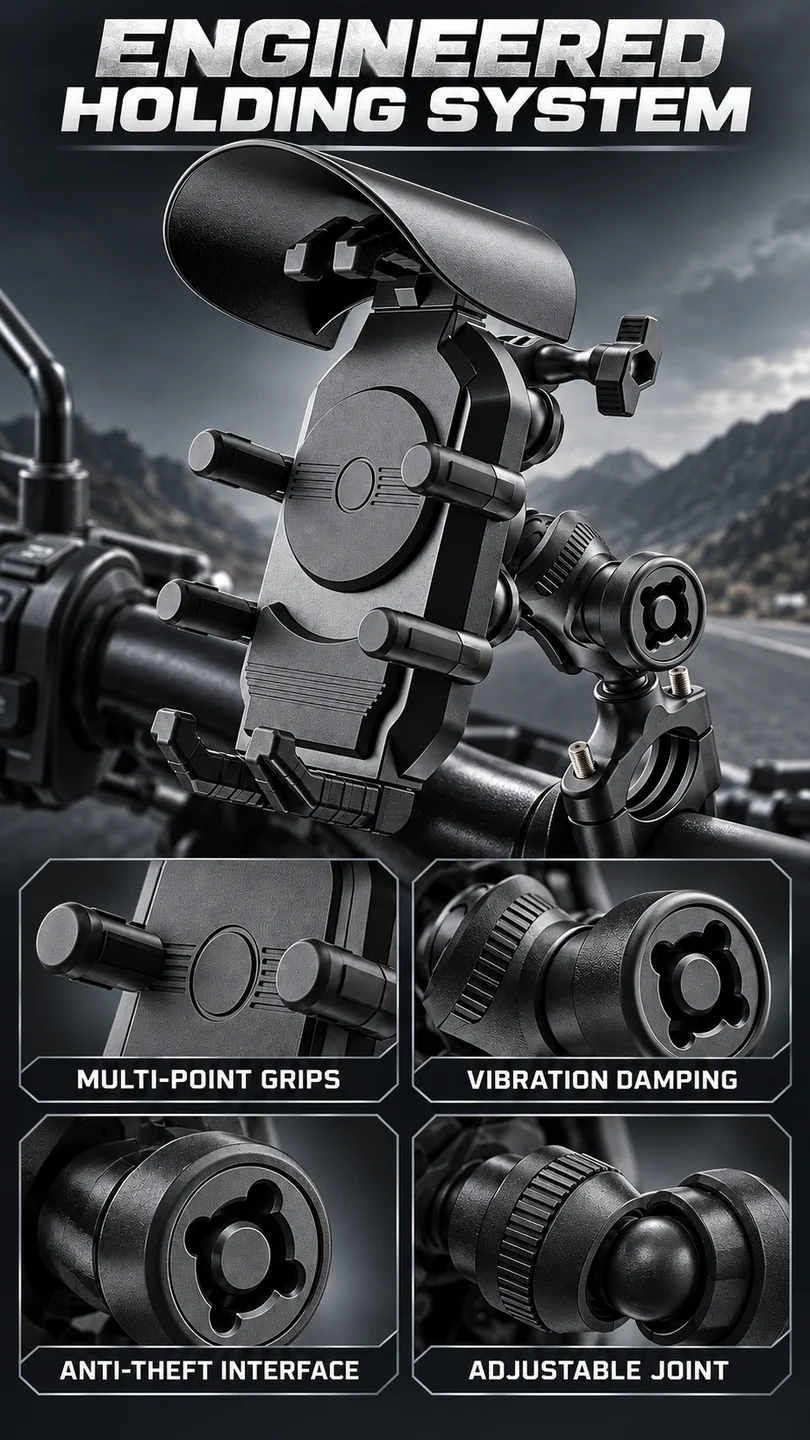 Damped phone mount & sunshade — product detail panel 3