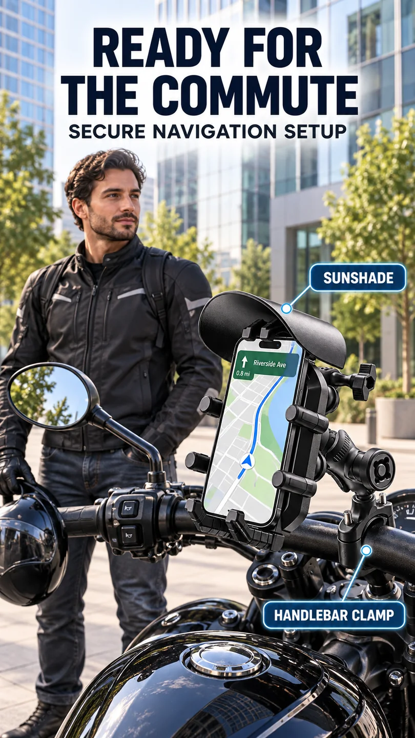 Damped phone mount & sunshade — product detail panel 5