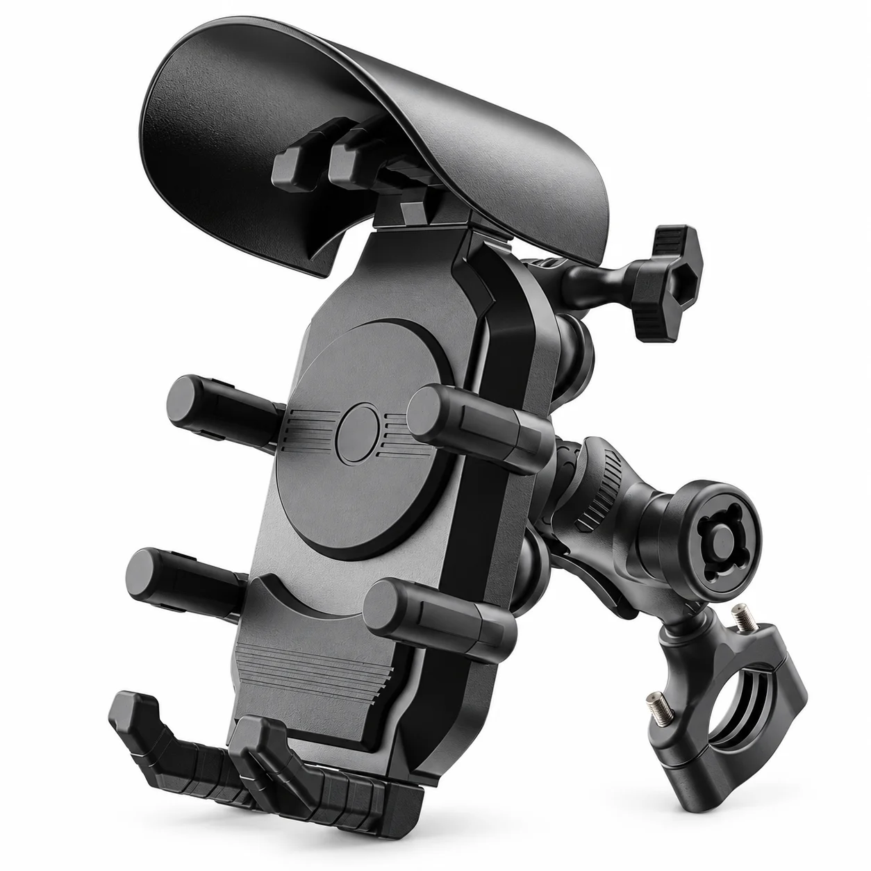 Damped phone mount & sunshade