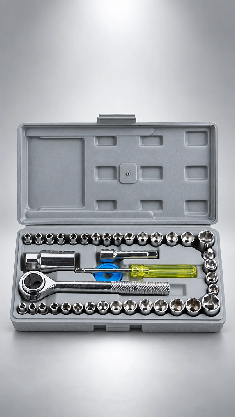 40-piece socket & ratchet set — product detail panel 1