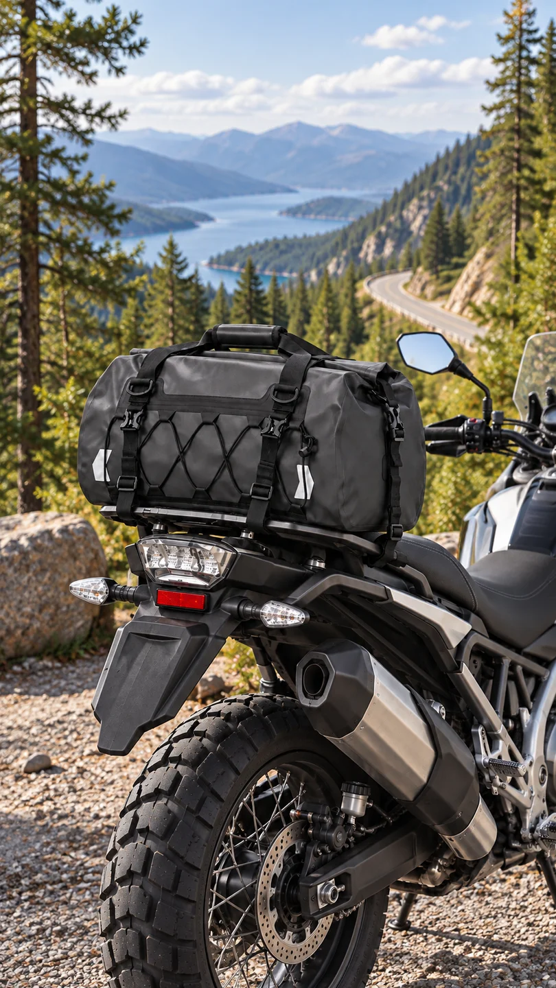 Roll-top touring duffel — product detail panel 5
