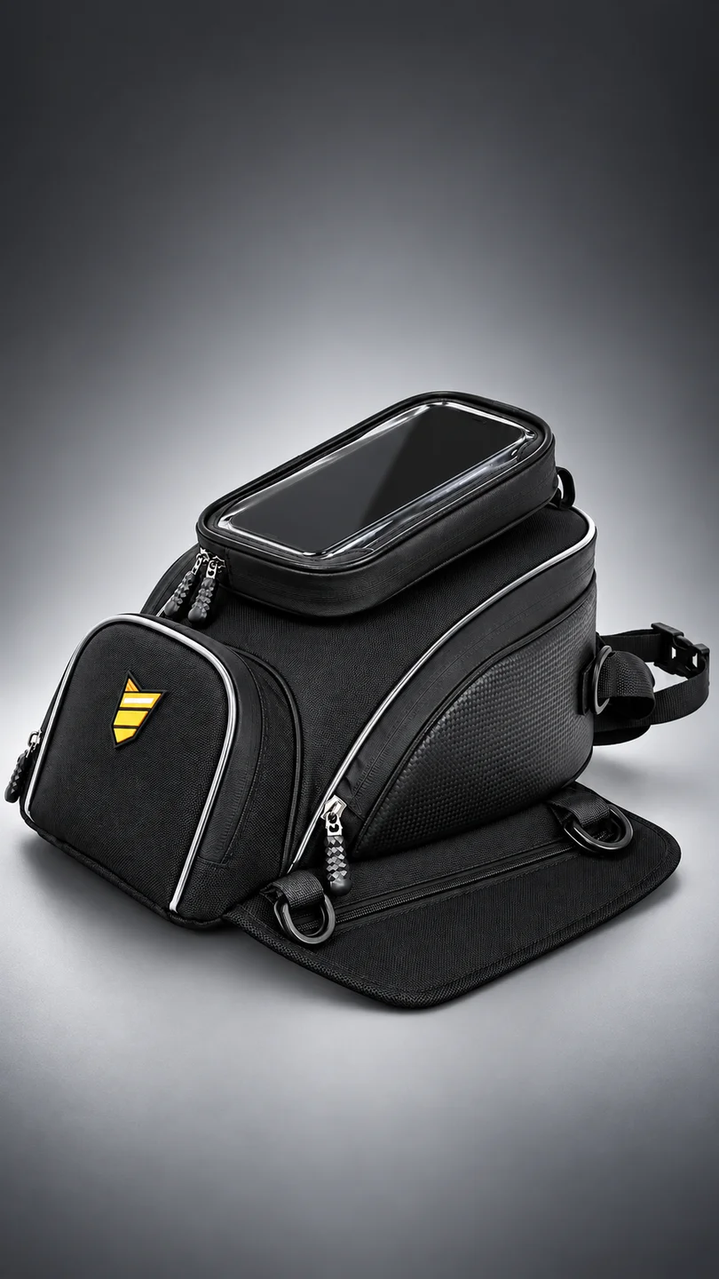Tank bag with phone pouch — product detail panel 1