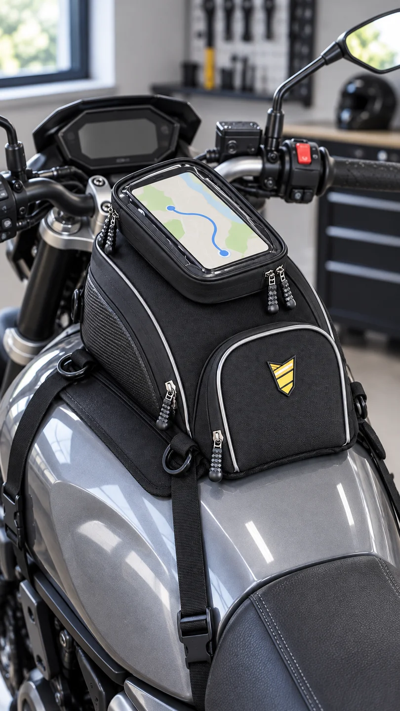 Tank bag with phone pouch — product detail panel 2