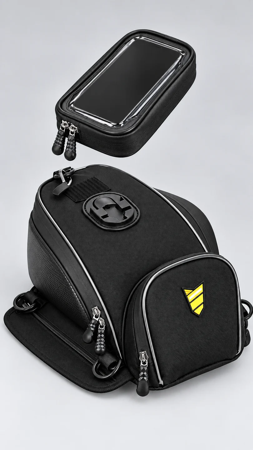 Tank bag with phone pouch — product detail panel 3
