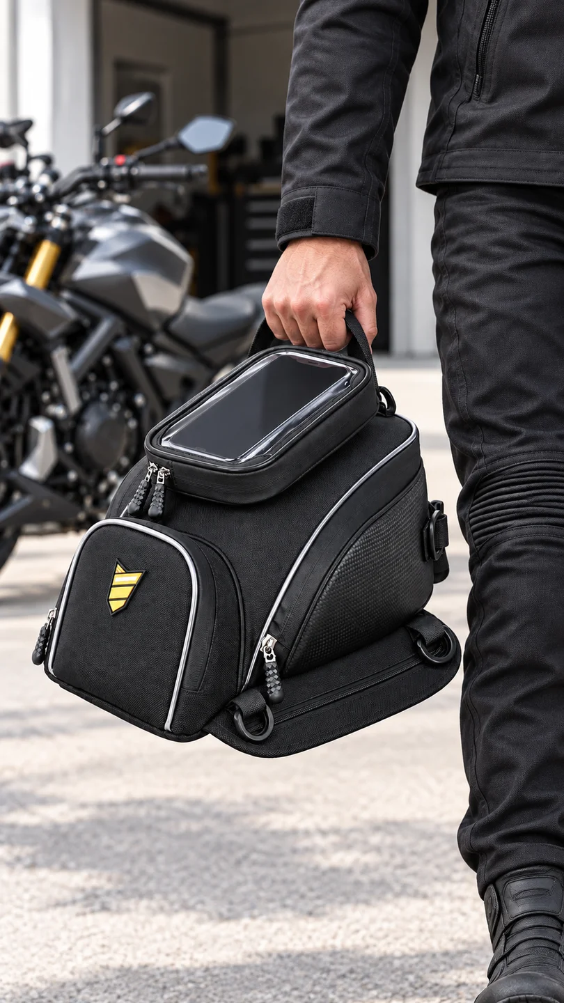 Tank bag with phone pouch — product detail panel 6
