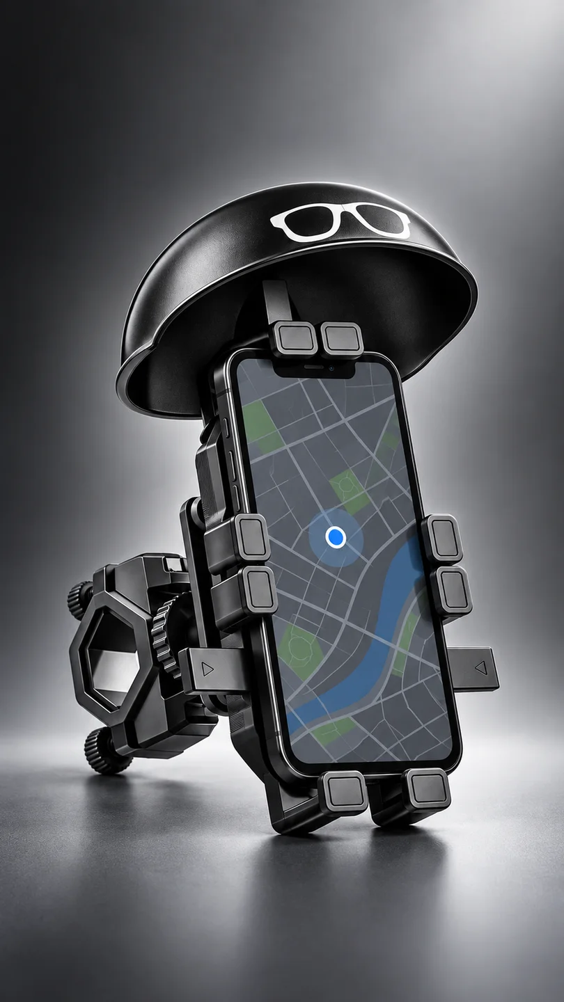Shielded phone holder — product detail panel 1