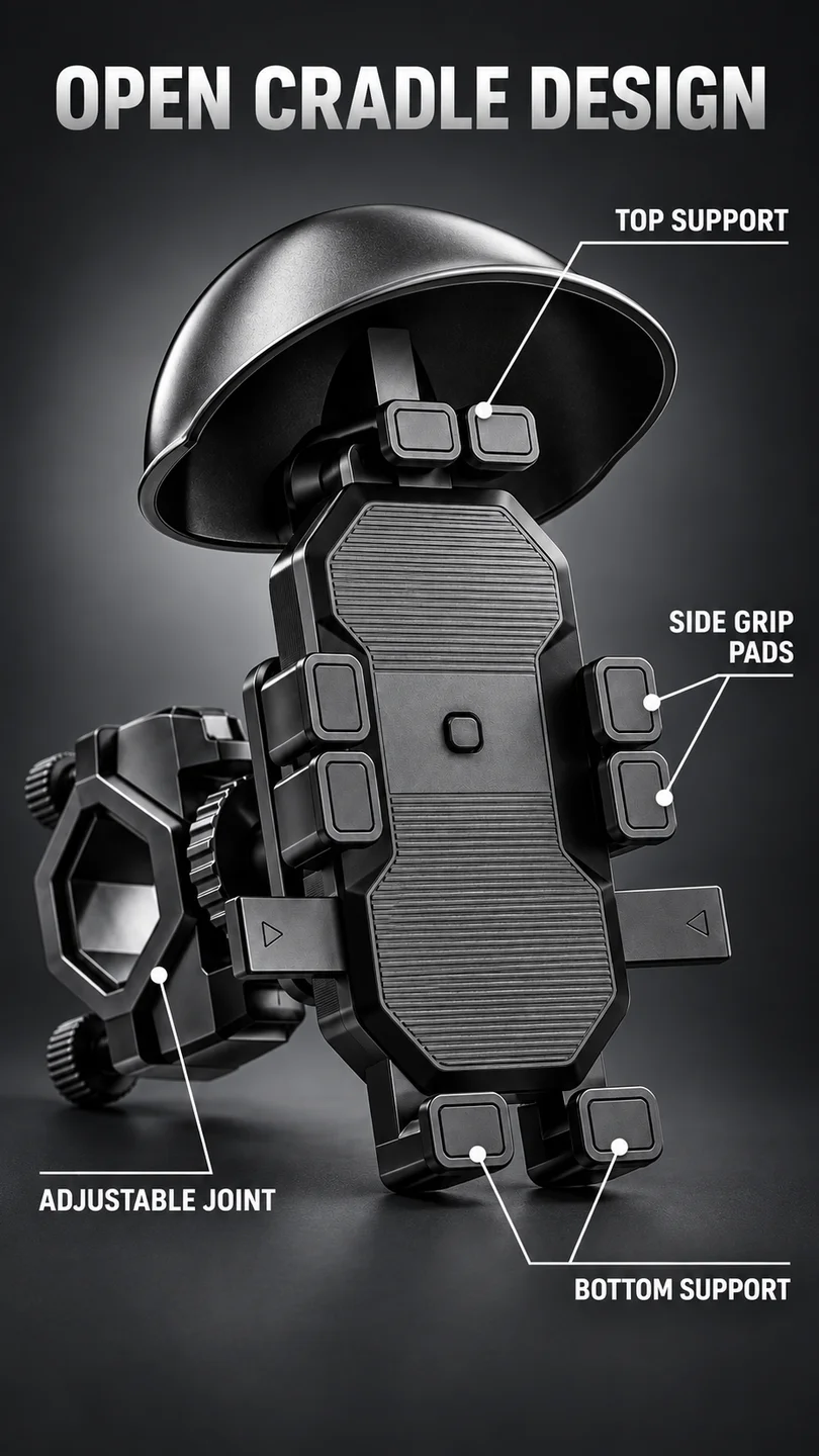 Shielded phone holder — product detail panel 4