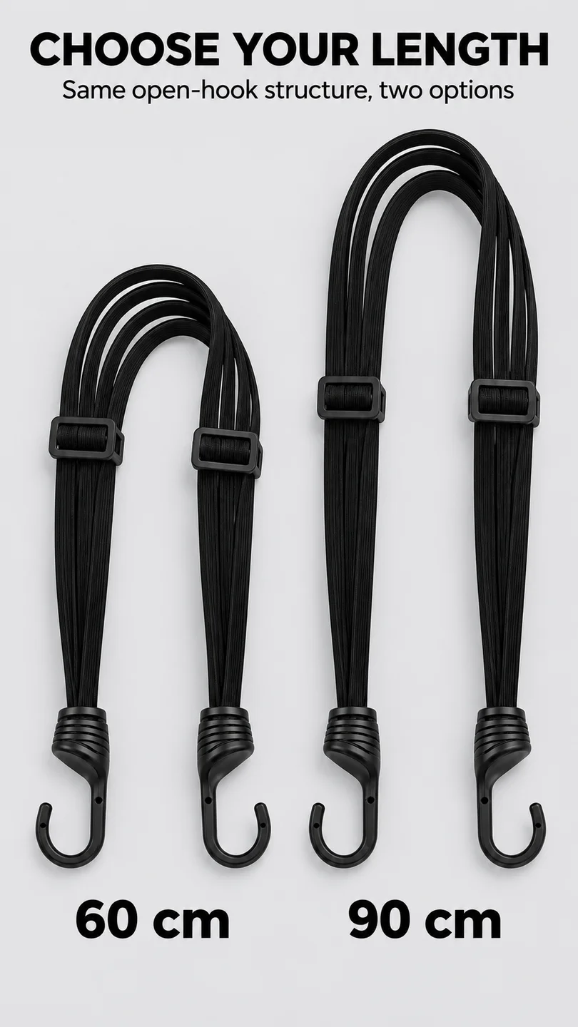 Black dual-hook helmet strap — product detail panel 4