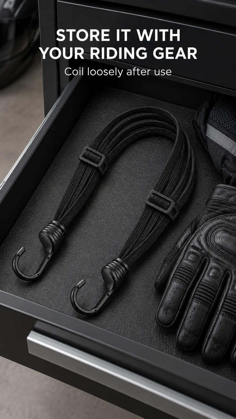 Black dual-hook helmet strap — product detail panel 6