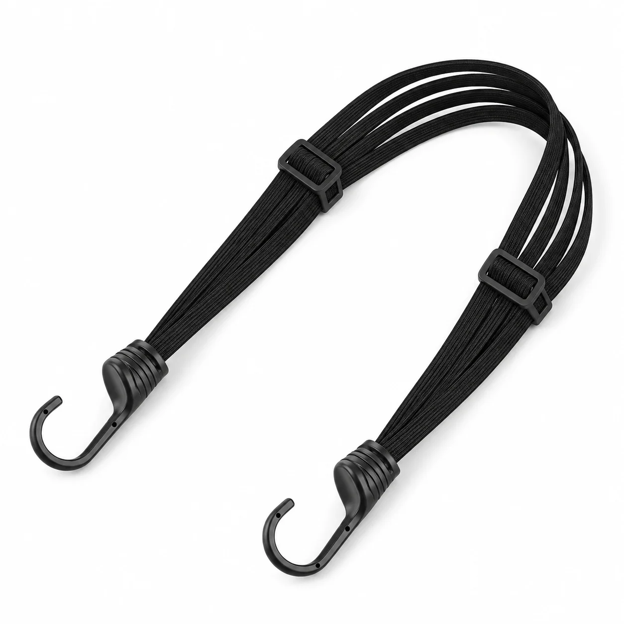 Black dual-hook helmet strap