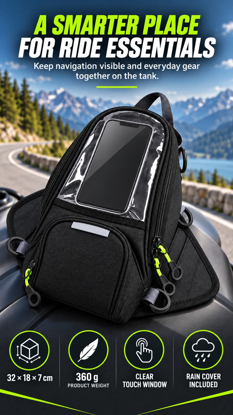 Magnetic navigation tank bag — product detail panel 1