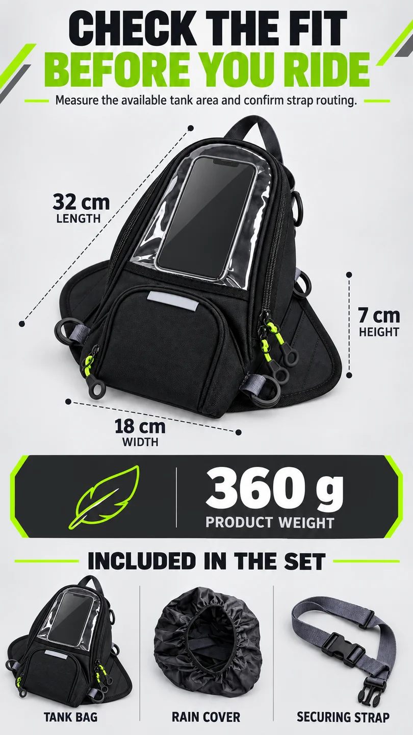 Magnetic navigation tank bag — product detail panel 4