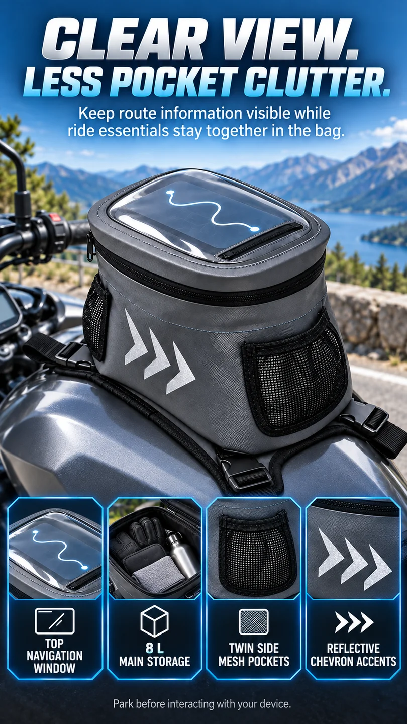 8L strap-on tank bag — product detail panel 2