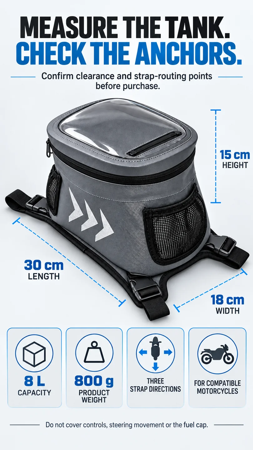 8L strap-on tank bag — product detail panel 4