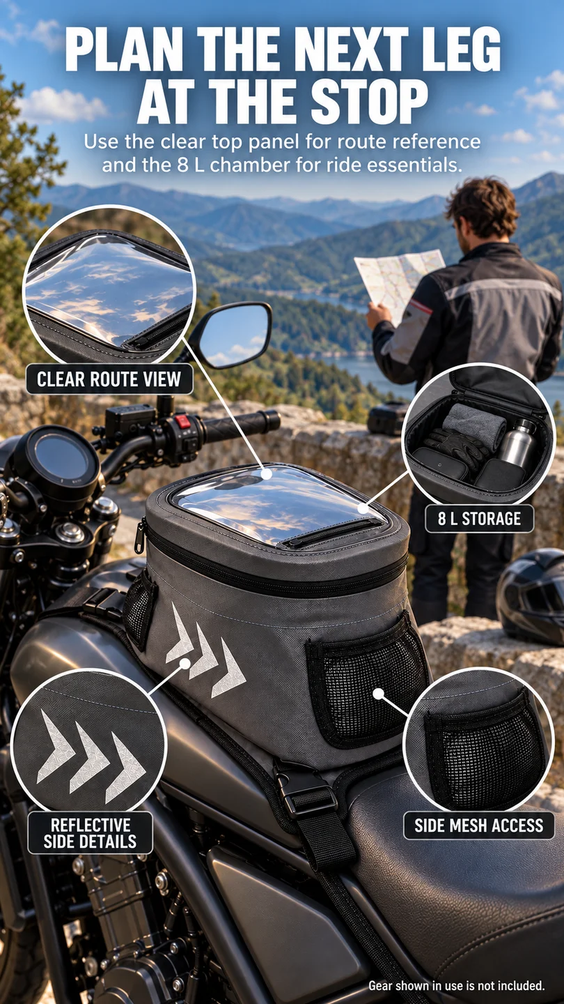 8L strap-on tank bag — product detail panel 6