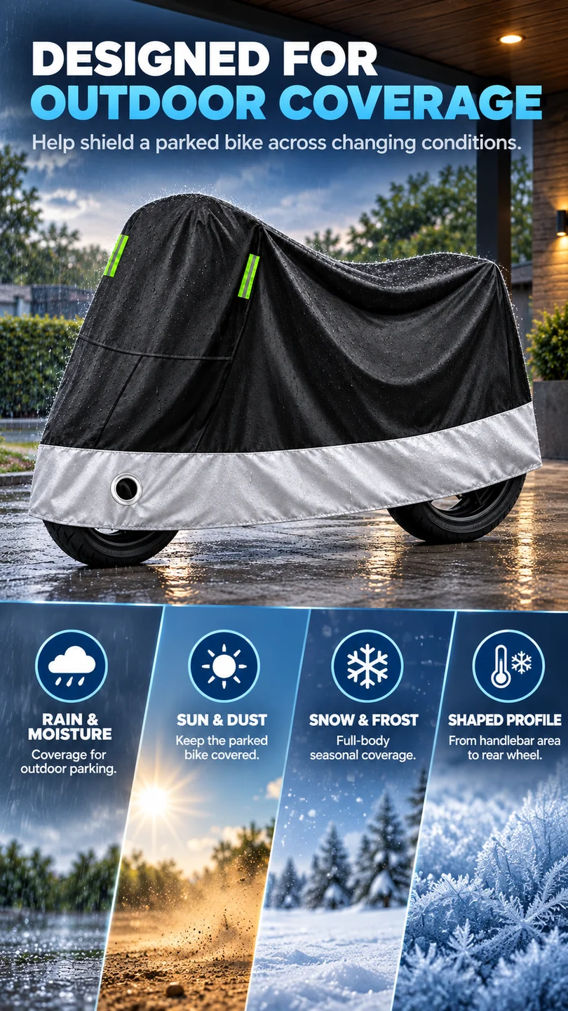 Outdoor motorcycle cover — product detail panel 2