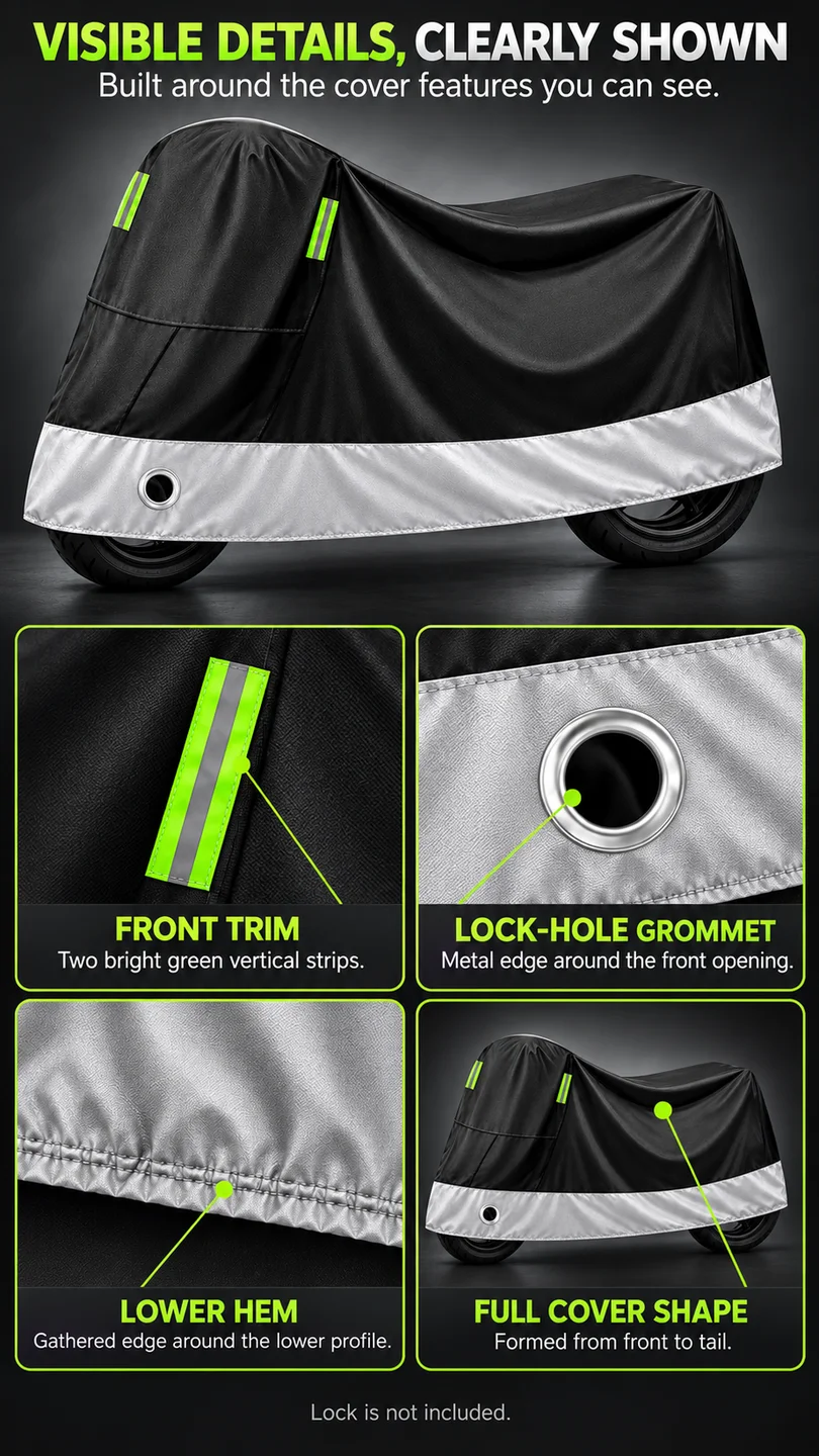 Outdoor motorcycle cover — product detail panel 3