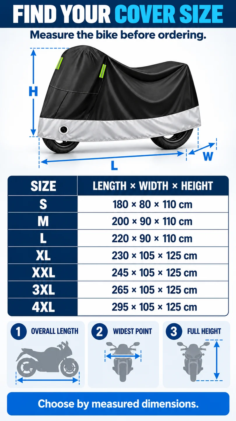 Outdoor motorcycle cover — product detail panel 4