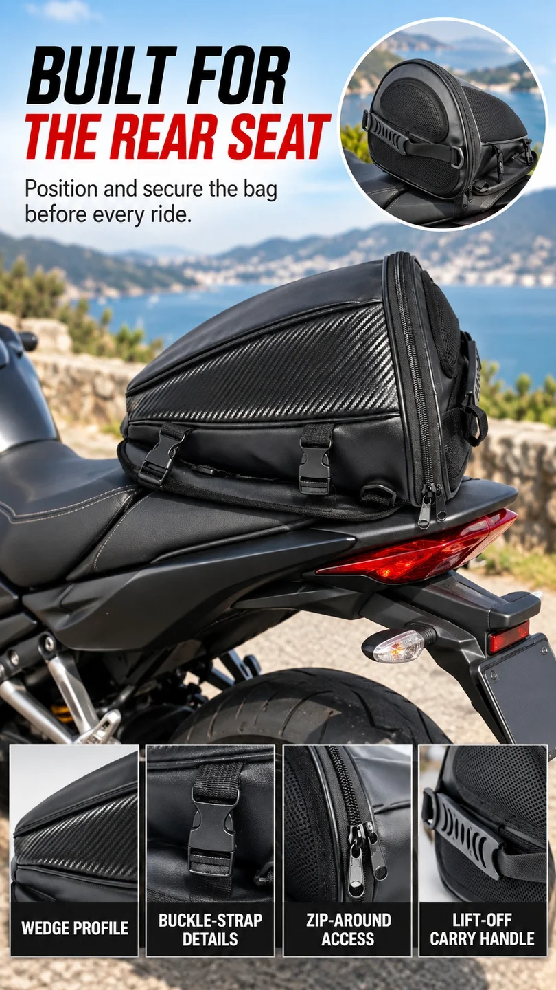 Compact rear-seat tail bag — product detail panel 5