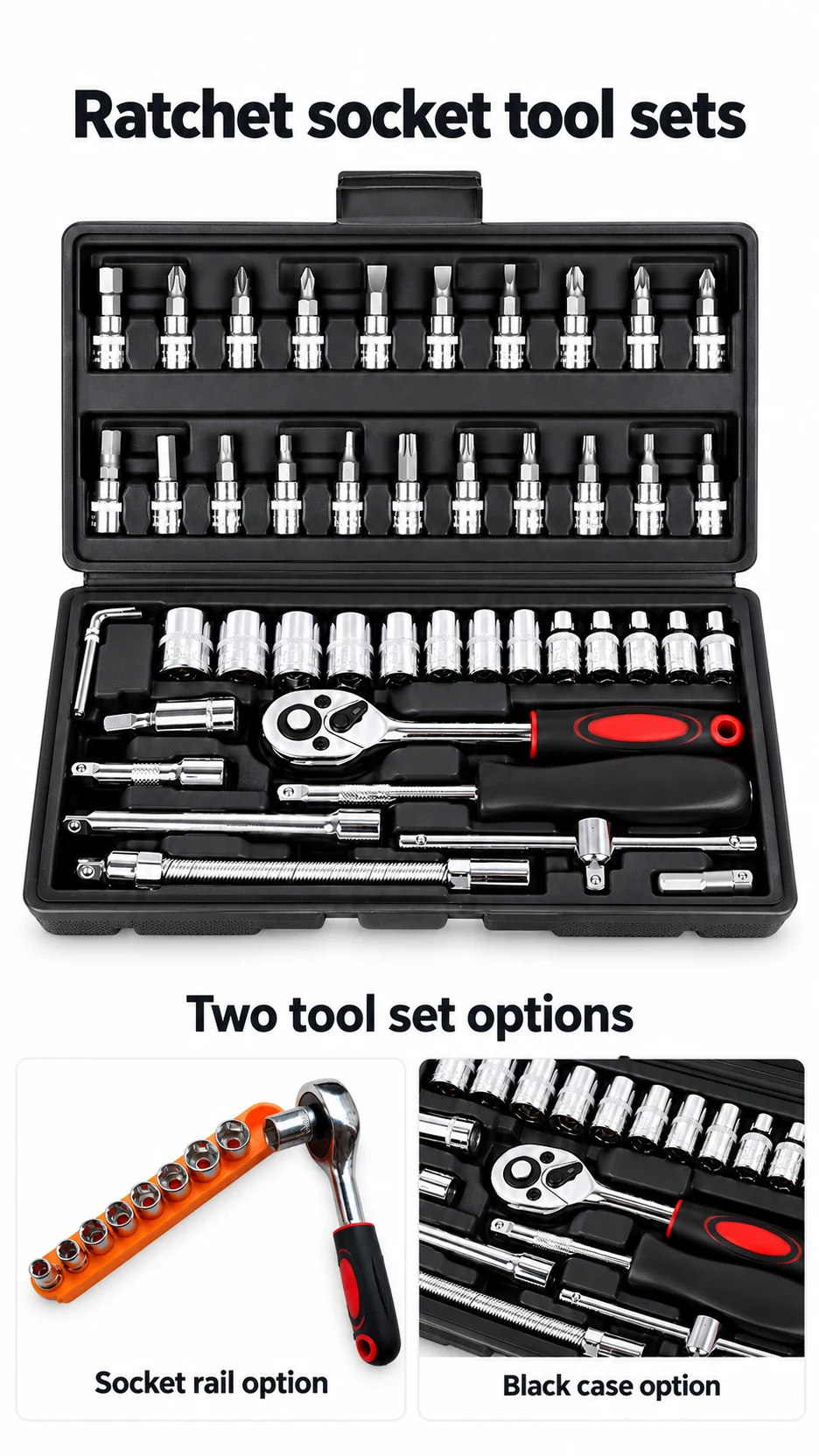 Socket & ratchet tool assortments — product detail panel 1