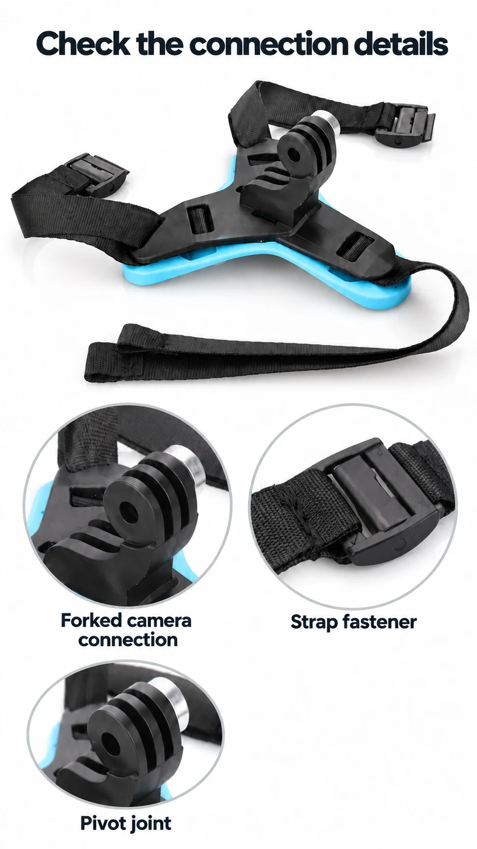 Strap-on helmet camera mount — product detail panel 3