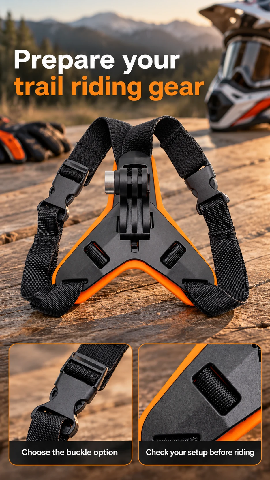 Strap-on helmet camera mount — product detail panel 7