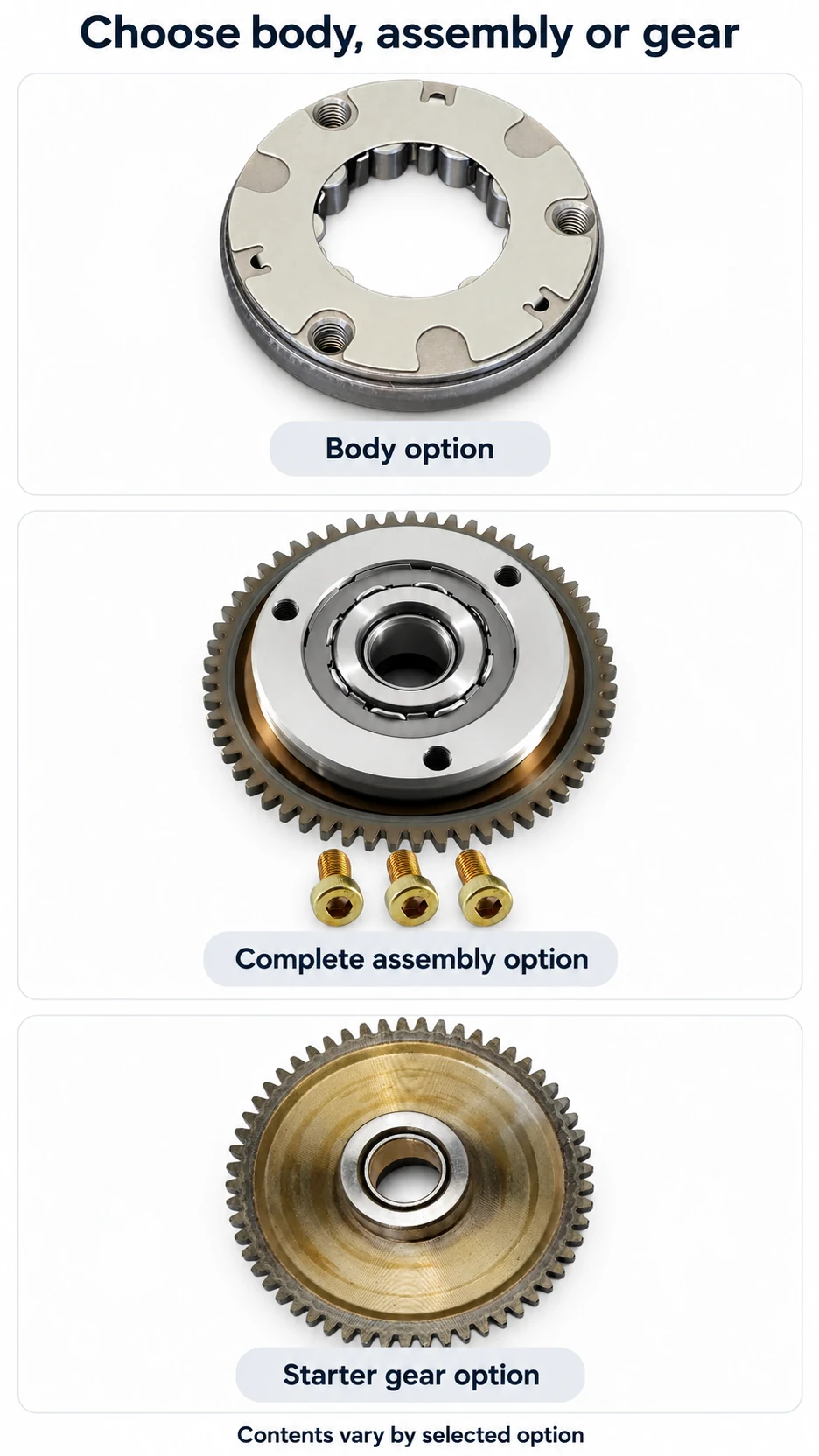 Starter clutches, bodies & gears — product detail panel 5