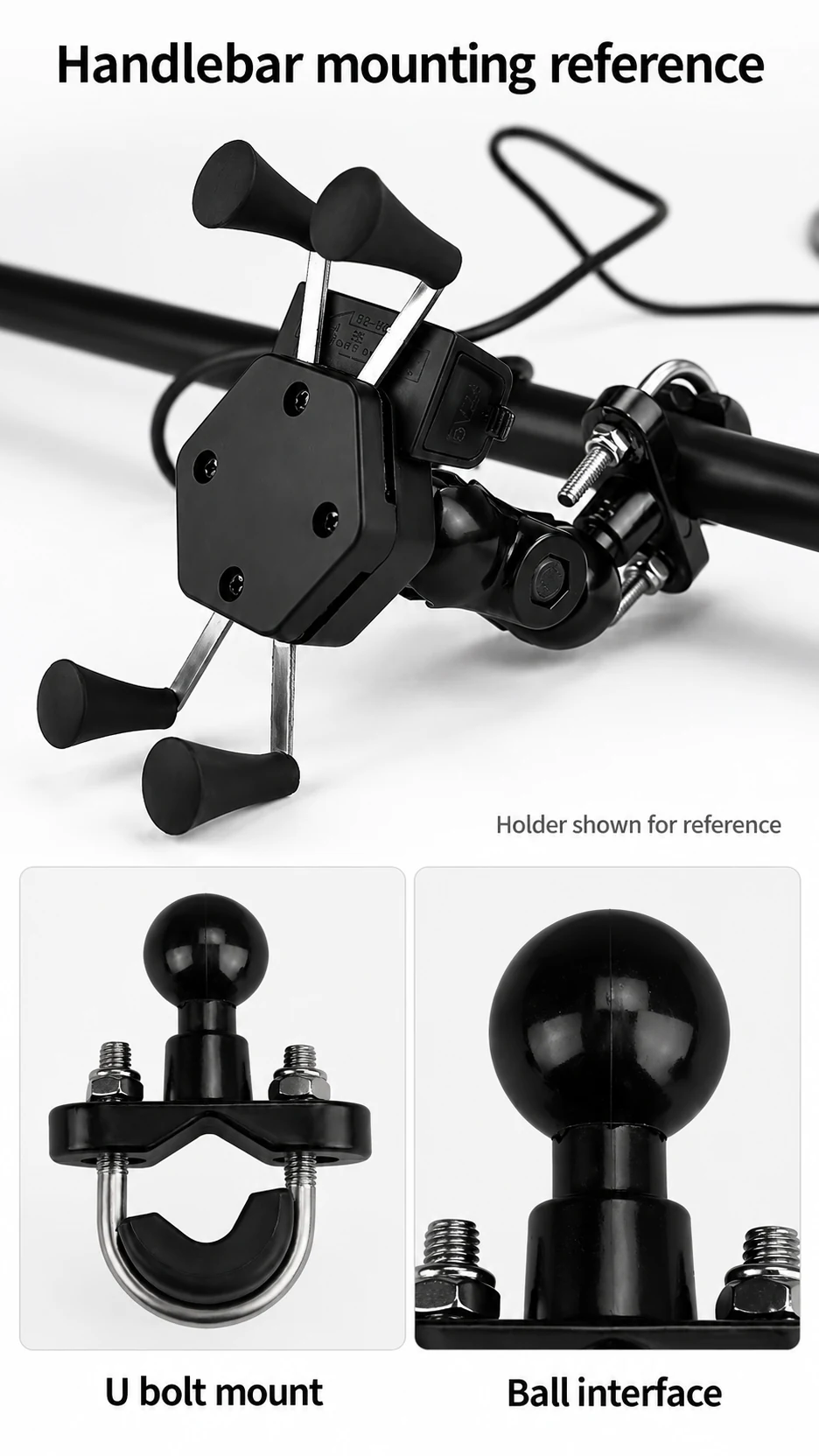 U-bolt handlebar ball-mount base — product detail panel 6