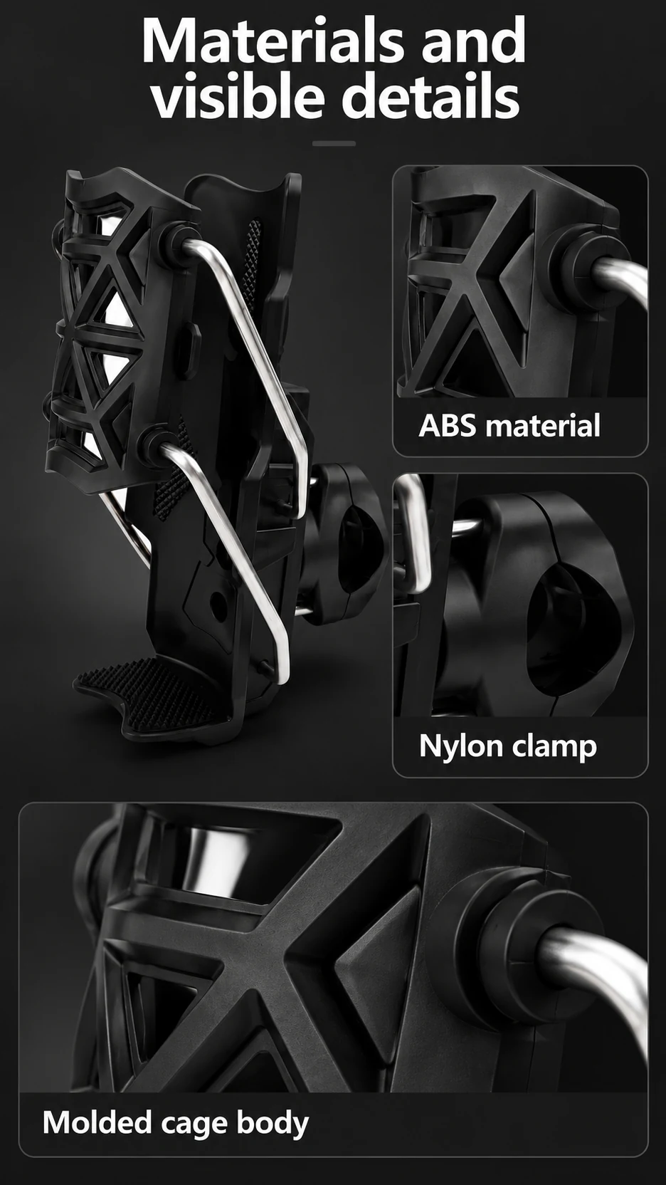 Adjustable handlebar cup holder — product detail panel 2