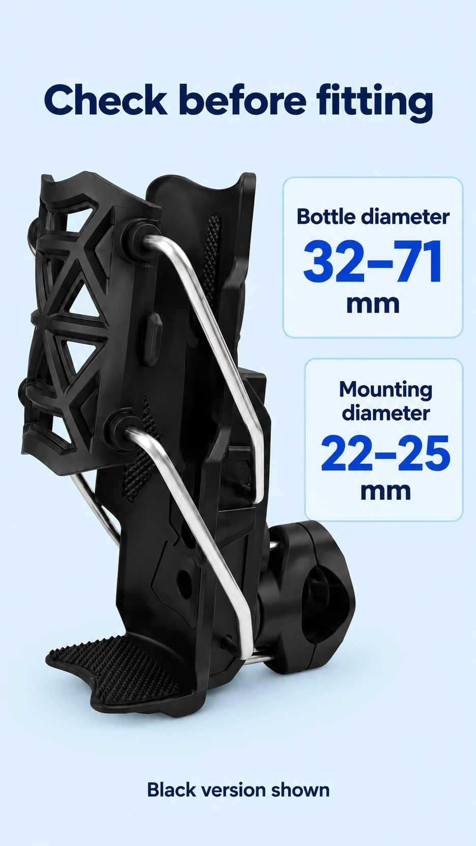 Adjustable handlebar cup holder — product detail panel 4