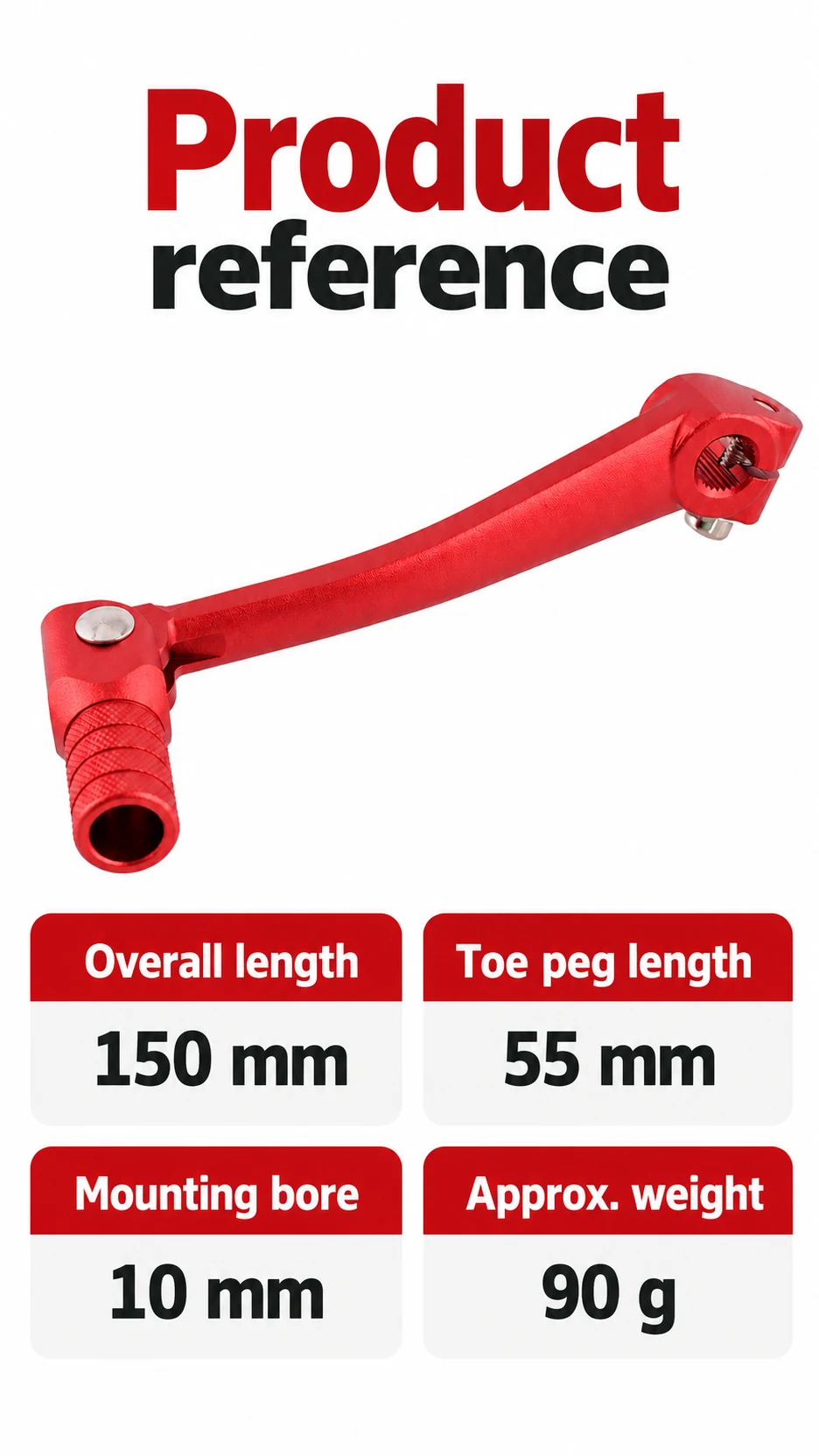 Folding gear shift lever — product detail panel 4