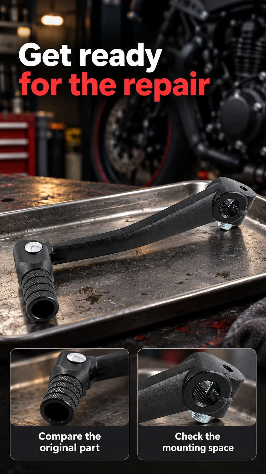 Folding gear shift lever — product detail panel 6