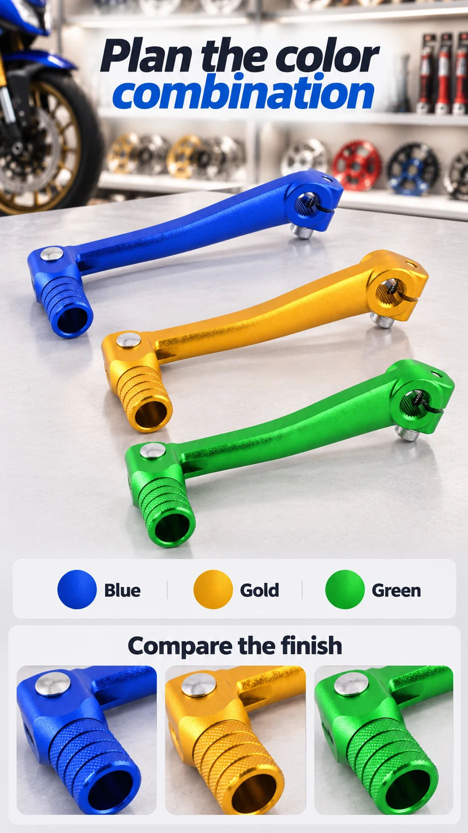 Folding gear shift lever — product detail panel 7