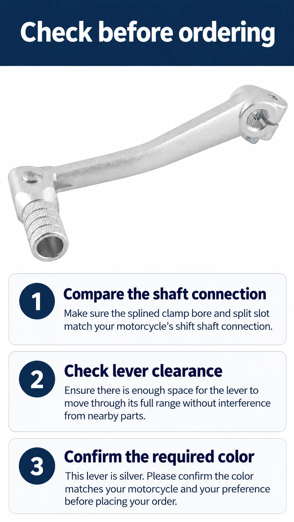 Folding gear shift lever — product detail panel 8