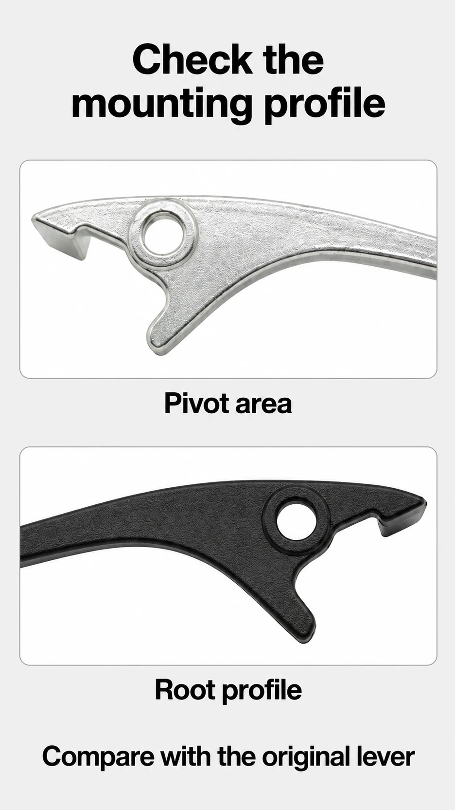 Replacement left & right brake levers — product detail panel 3
