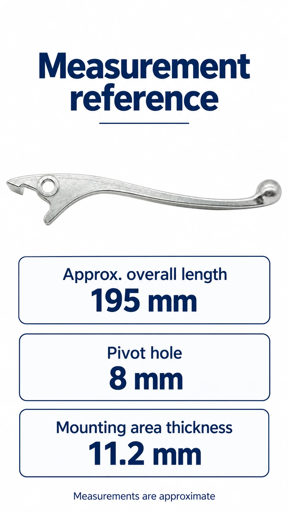 Replacement left & right brake levers — product detail panel 4