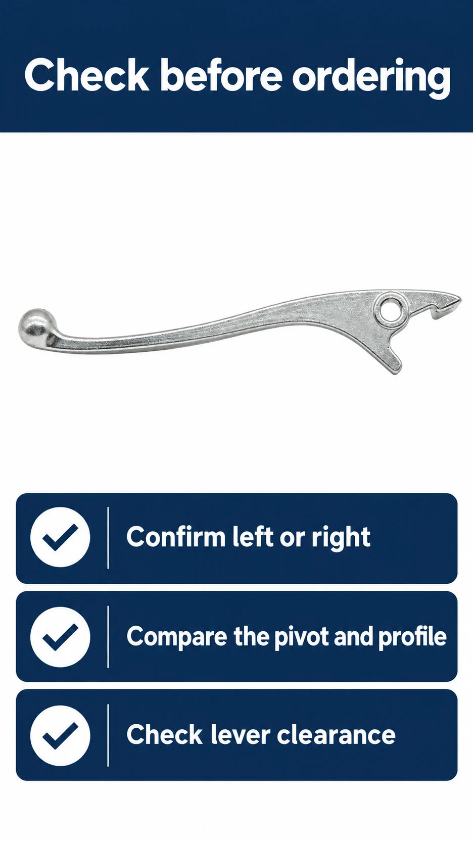 Replacement left & right brake levers — product detail panel 8