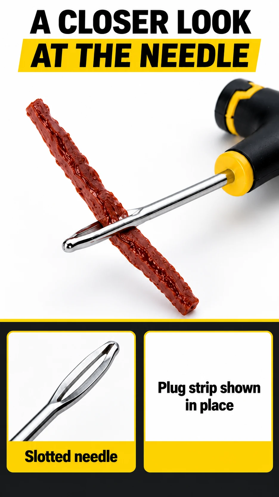 T-handle tubeless tire repair kit — product detail panel 8