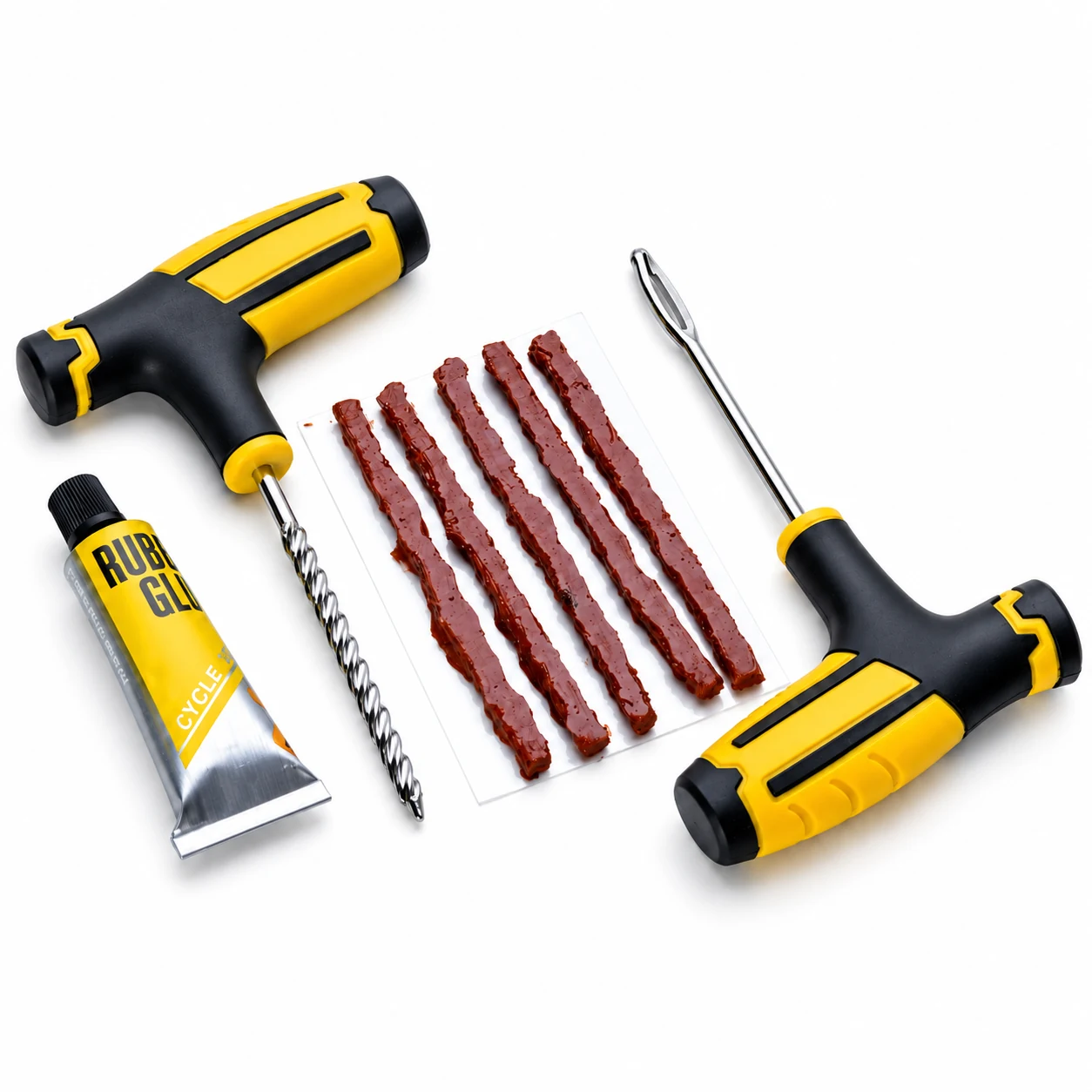 T-handle tubeless tire repair kit