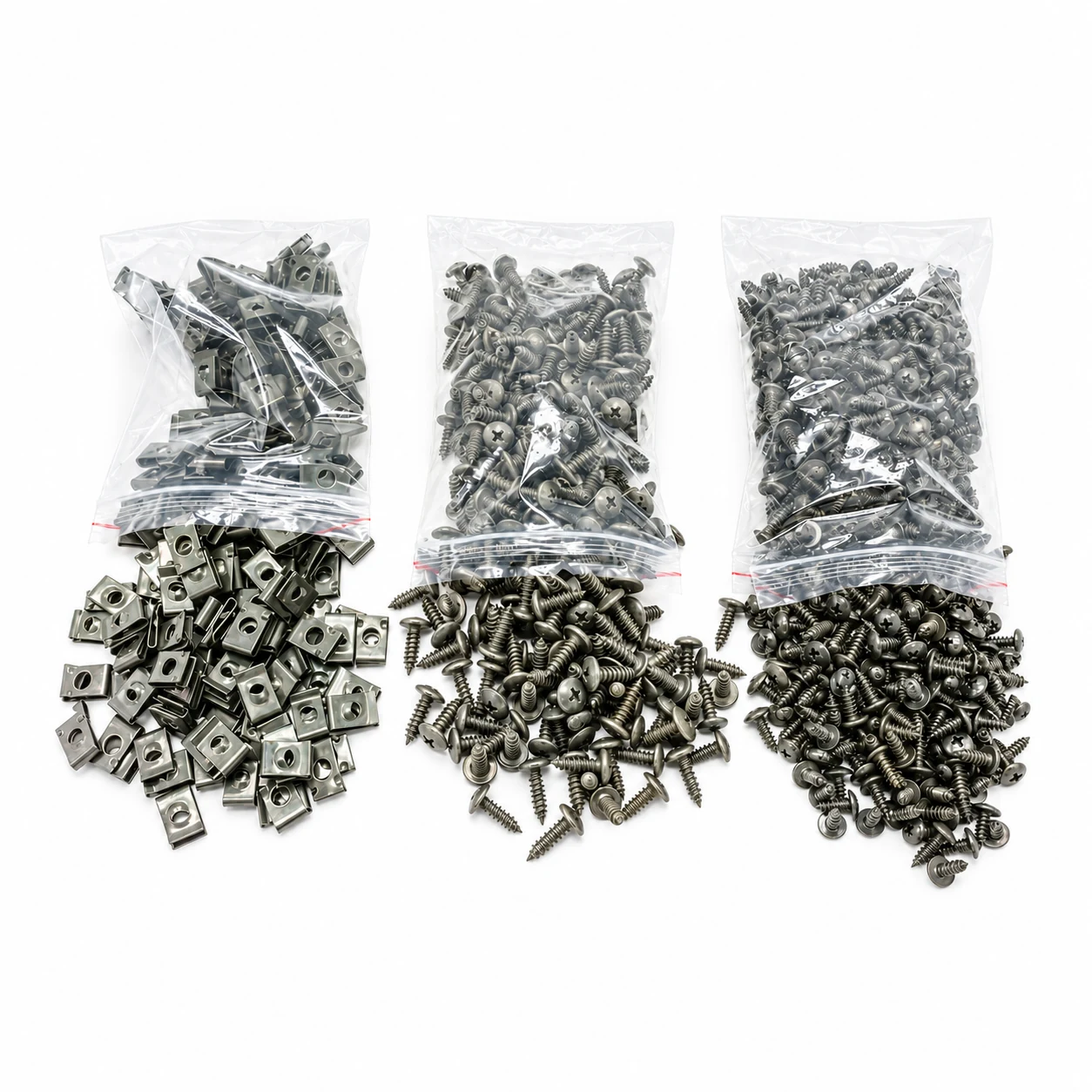 Self-tapping screws & U-clip nuts