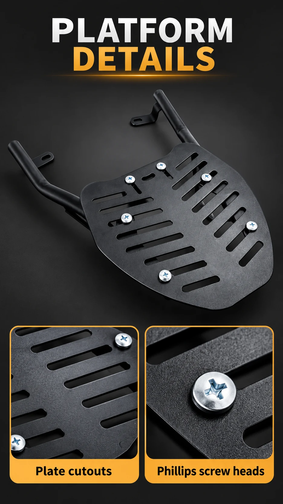 Adjustable top-box rack — product detail panel 2