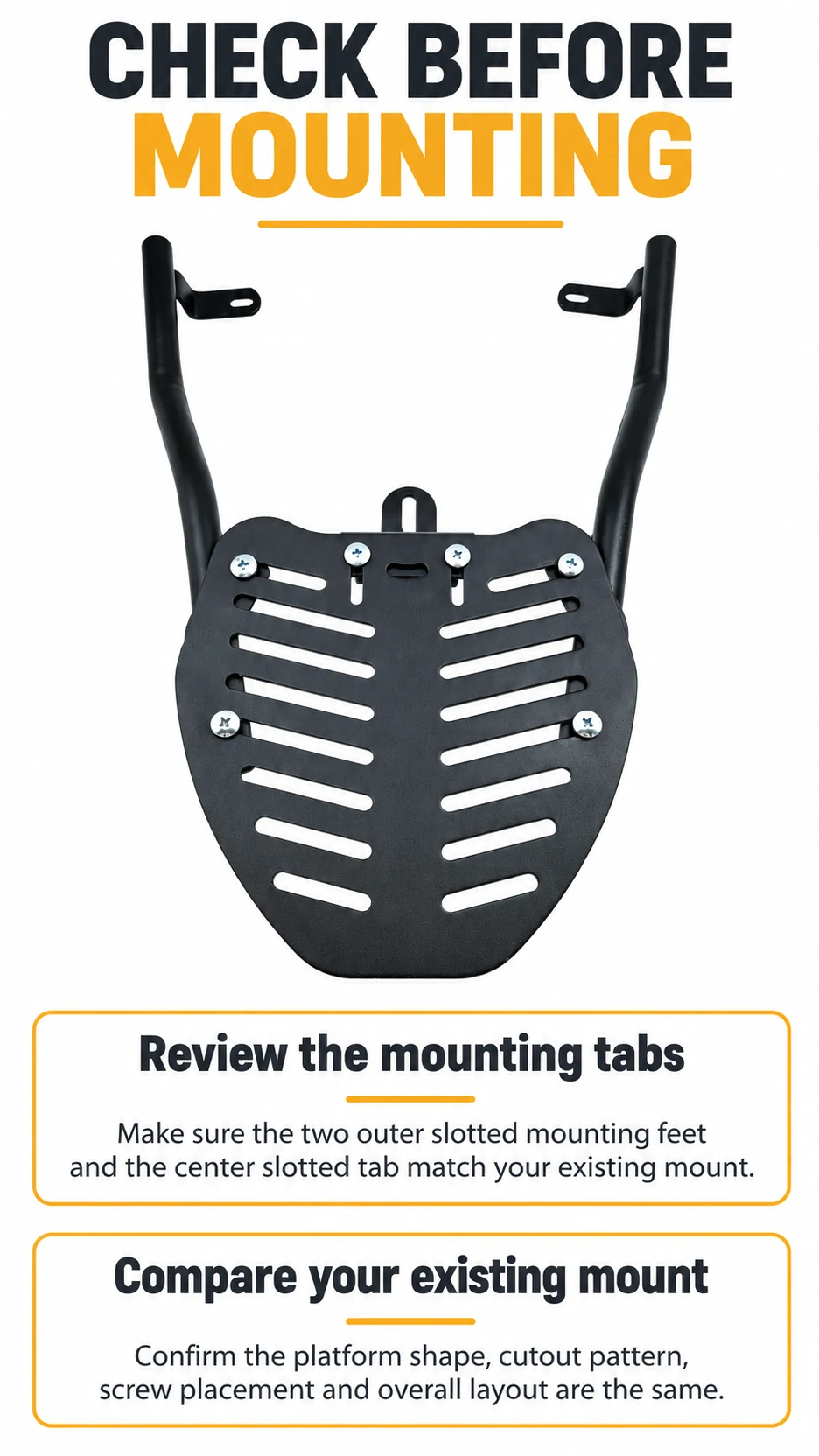 Adjustable top-box rack — product detail panel 8