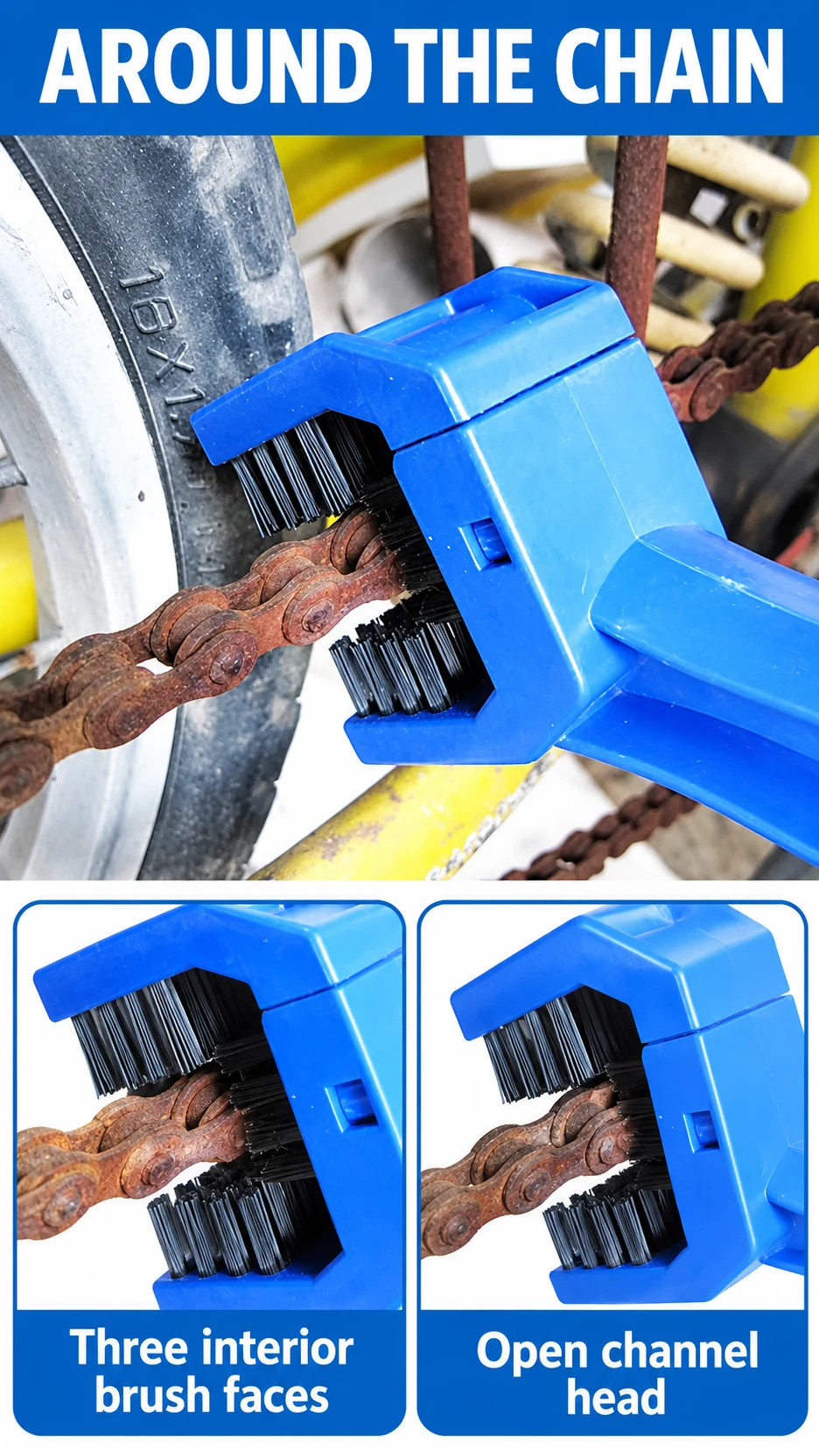 Chain cleaning brushes — product detail panel 6