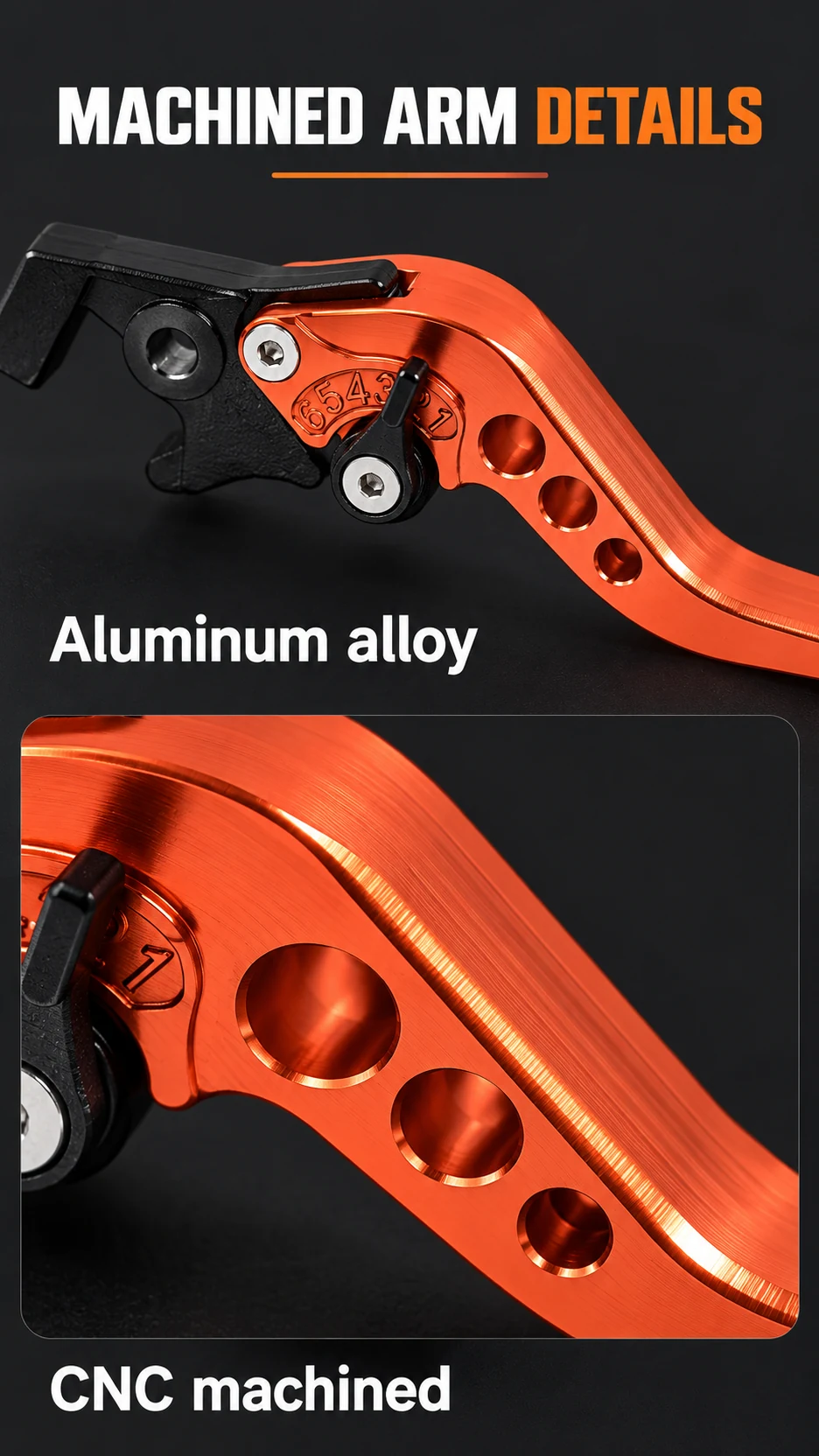 Adjustable brake lever pairs — product detail panel 2