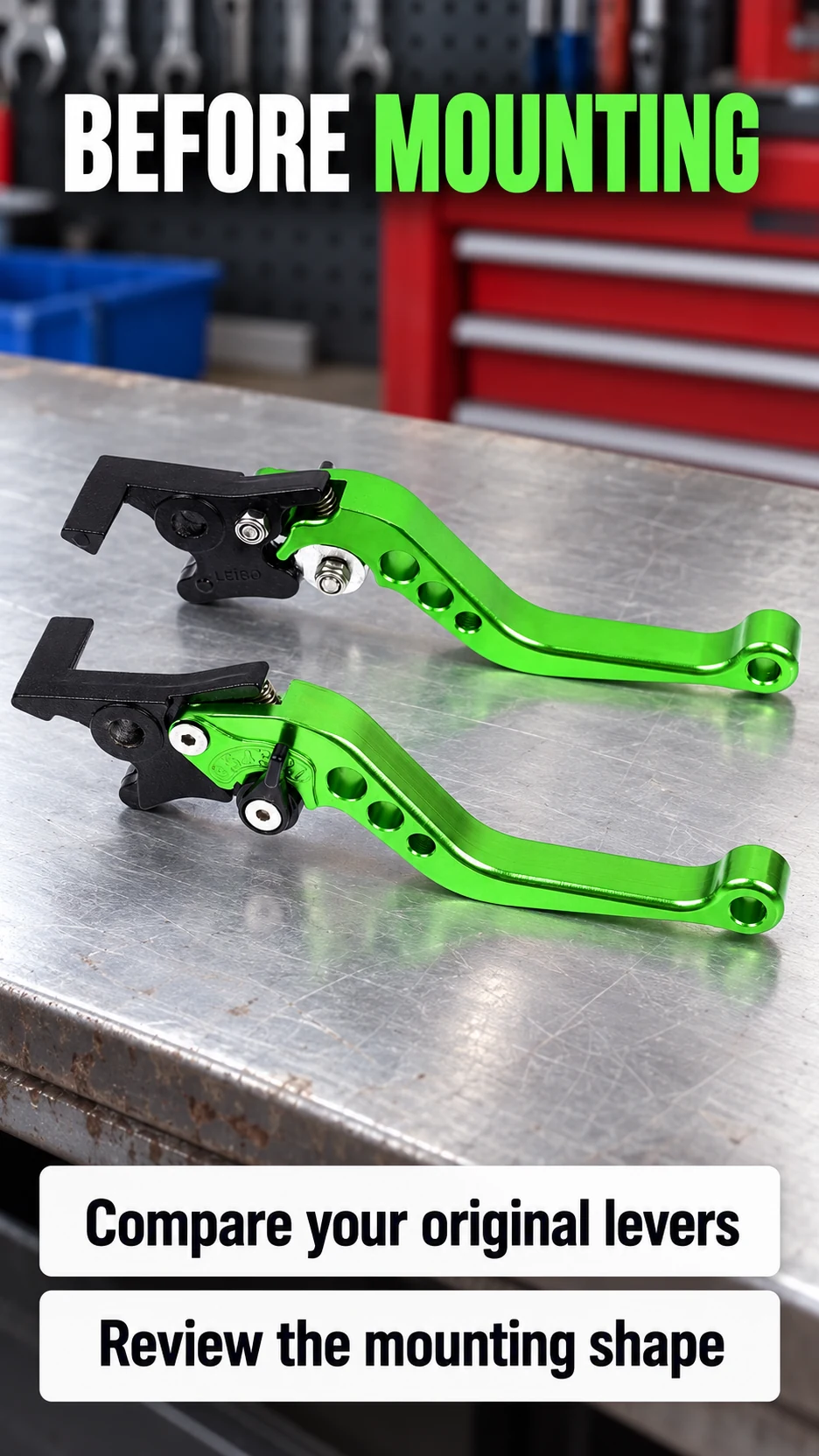 Adjustable brake lever pairs — product detail panel 7