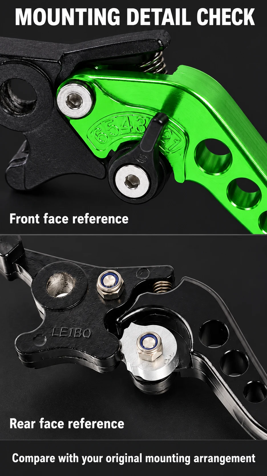 Adjustable brake lever pairs — product detail panel 8